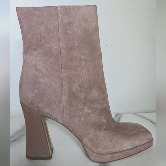 Sam Edelman Jaye Women’s Suede Leather Ankle Boots Block Heel 11M EUR 41 - Picture 1 of 5